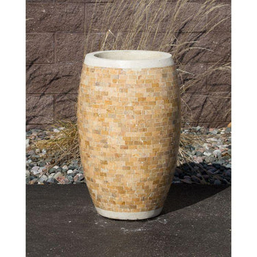 Stoned Urn FNT40531 Ceramic Vase Complete Fountain Kit Vase Fountain Blue Thumb